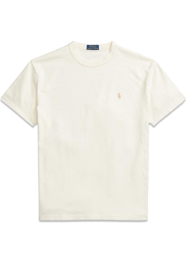 Klassiek fit jersey T-shirt met ronde hals - Clubhouse Cream-T-shirts-Ralph Lauren-Butler Loftet