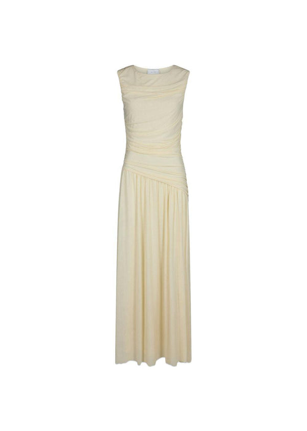 Cludine Mesh Dress - Light Yellow-Dress-Neo Noir-Butler Loftet