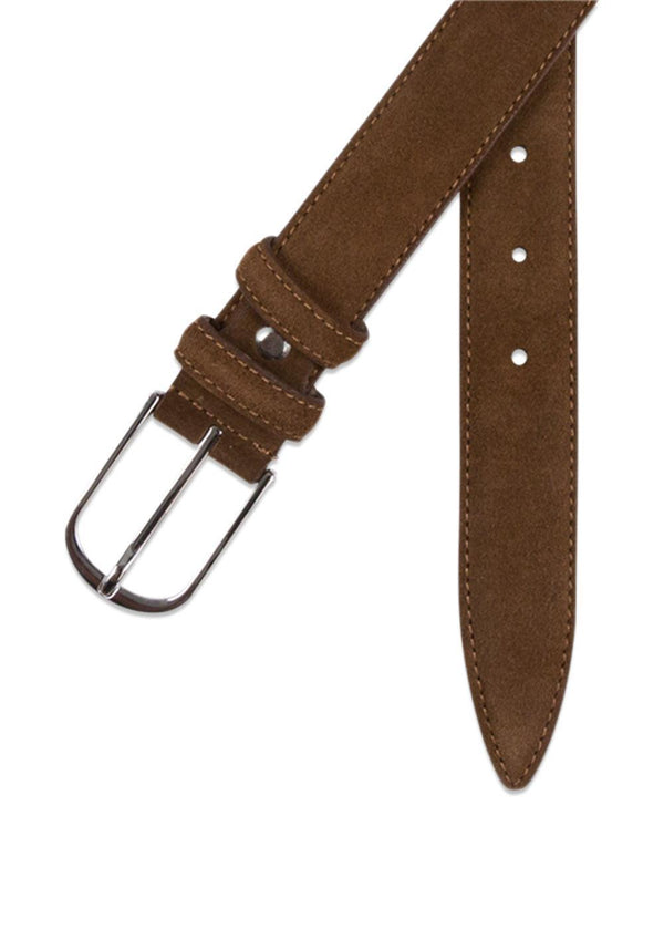 Cognac Suede Riem - Cognac-Belts-Portia-Butler Loftet