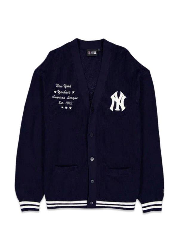Collegiale Script Cardigan - Marine-Knitwear-New Era-Butler Loftet