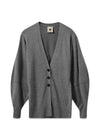 Como Sleeve Cardigan - Grey Melange-Knitwear-The Garment-Butler Loftet
