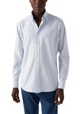 Contemparary-Striped Oxford - White Blue-Shirts-Eton-Butler Loftet