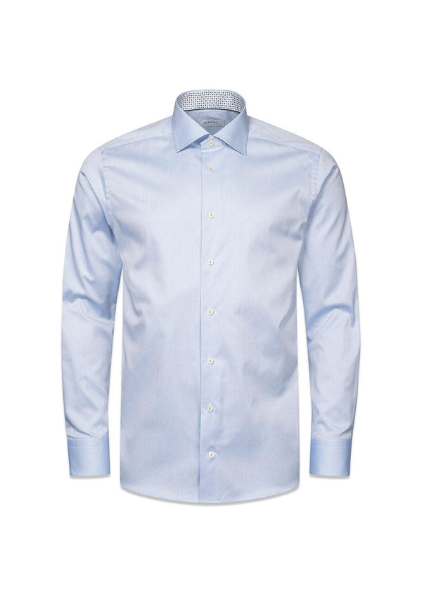 Contempopary-Print Twill - Blue-Shirts-Eton-Butler Loftet
