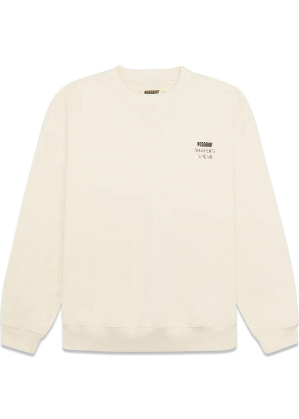 Cope Scribbel Crew - Off White-Sweatshirts-Woodbird-Butler Loftet