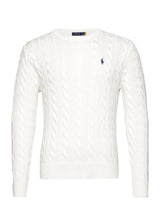 Kabelgebreid katoen - Wit-Knitwear-Ralph Lauren-Butler Loftet