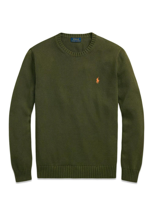Cotton Crewneck Sweater - New Olive-Knitwear-Ralph Lauren-Butler Loftet