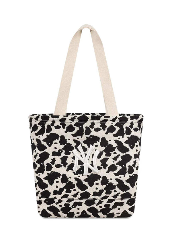Koeienjacquard draagtas - Wit/zwart-Bags-New Era-Butler Loftet