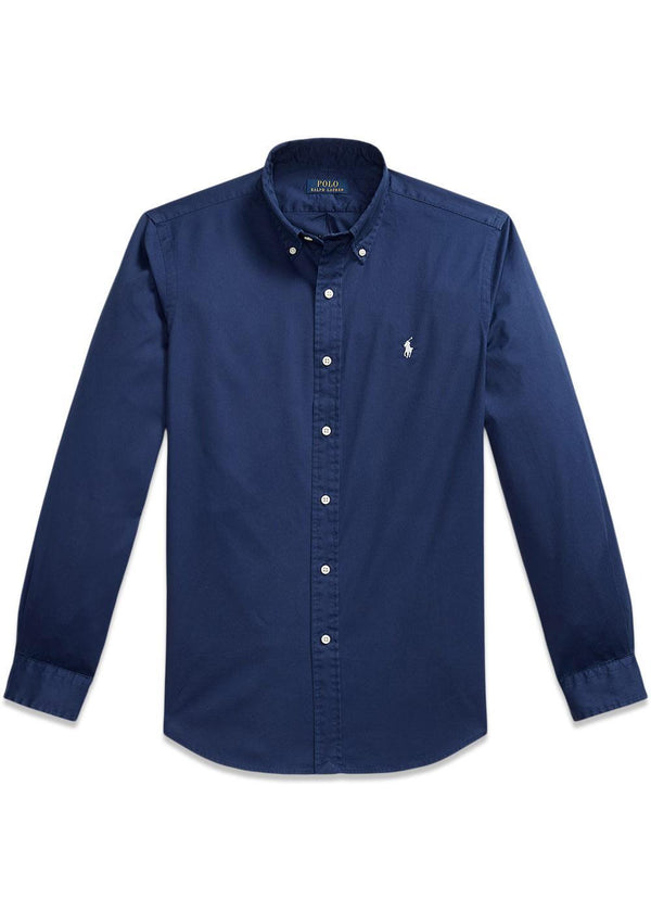 Op maat gemaakt overhemd van vederlicht twill - Marine-Overhemden-Ralph Lauren-Butler Loftet