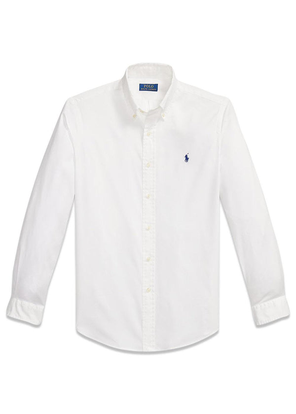 Op maat gemaakt overhemd van vederlichte twill - Wit-Overhemden-Ralph Lauren-Butler Loftet
