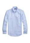 Custom Fit Linnen Overhemd - Wit Gestreept Linnen-Overhemden-Ralph Lauren-Butler Loftet