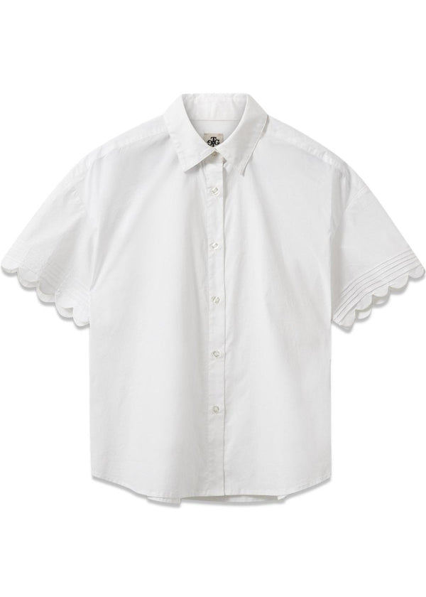 Cyprus Scallop Shirt - White-Shirts-The Garment-Butler Loftet