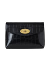Darley Cosmetisch Etui - Zwart Glanzend Klein Croc-Portemonnee/Portemonnee-Mulberry-Butler Loftet