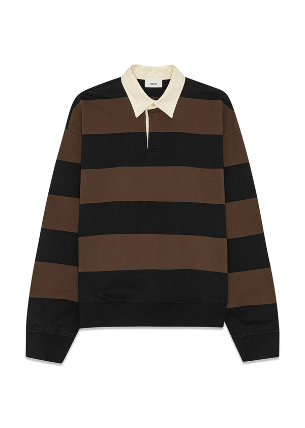 David Polo 30043 - Bruine strepen-sweaters-Nn. 07-Butler Loftet
