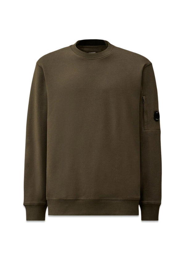 Diagonale verhoogde fleece-lens met ronde hals - Gunmetal-Sweatshirts-C.P. Bedrijf-Butler Loftet