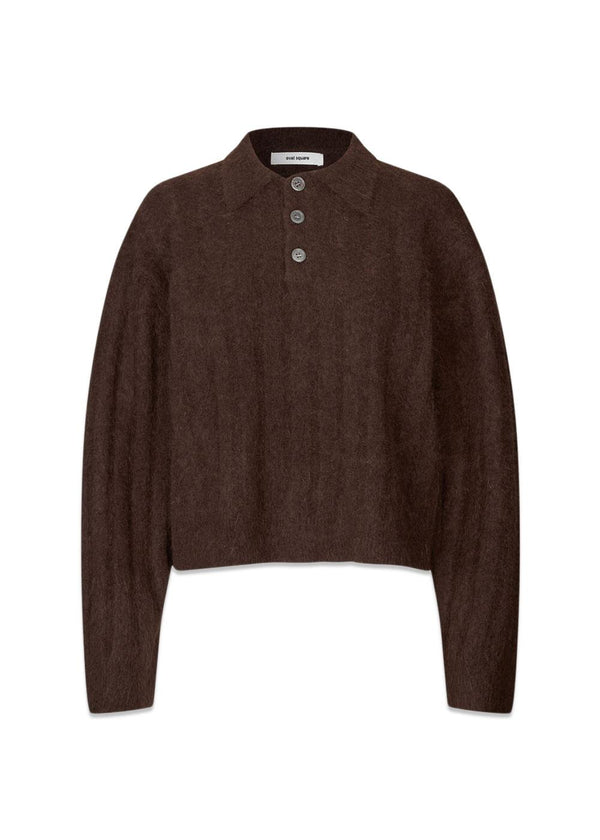 Dream Knit Polo - Bruin-Knitwear-Oval Square-Butler Loftet