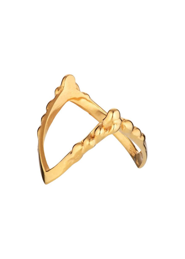 Drippy V-ring van Jane Kønig - Goud. Koop hier ringen.