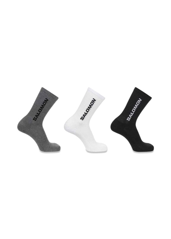 EVERYDAY CREW 3-PACK - Zwart / Wit / Met Grijs Melange-Sokken/kousen-Salomon-Butler Loftet