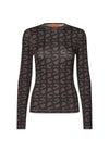 Elastic Long Sleeve Top - Sg Logo-Blouses-Stine Goya-Butler Loftet
