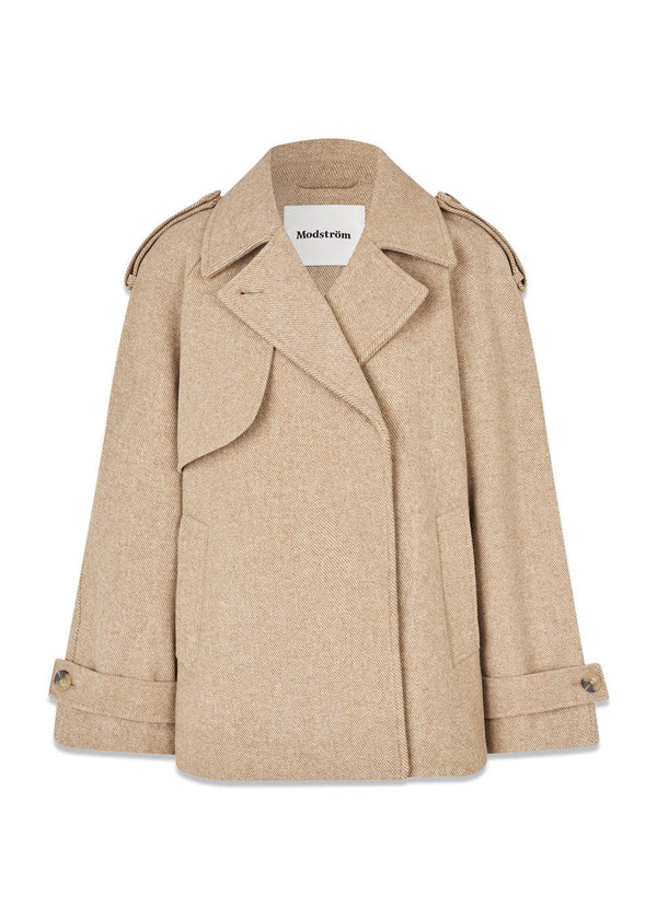 EsmundMD twill jasje - Beige Twill Melange-Bovenkleding-Modström-Butler Loftet