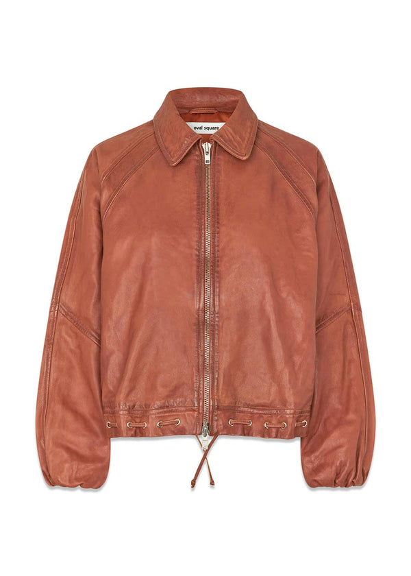 Eye leather bomber - Warm Brown-Outerwear-Oval Square-Butler Loftet