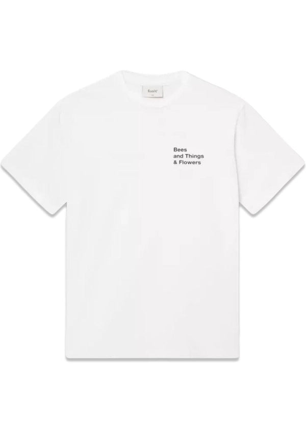 FARM T-SHIRT - White/Navy-T-shirts-Forét-Butler Loftet