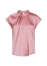 Fleur Drapy Satin Blouse - Light Pink-Blouses-Neo Noir-Butler Loftet