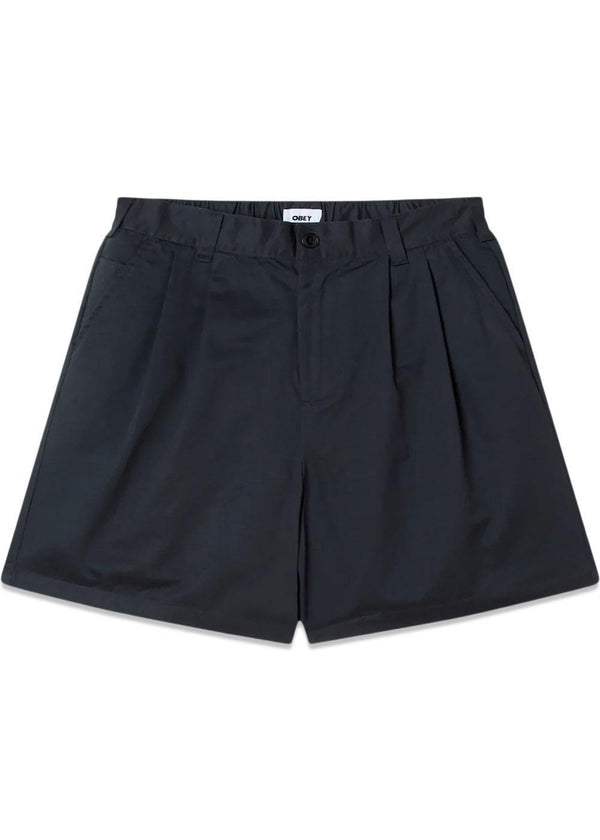 Foster Geplooide Short - Zwart-Shorts-OBEY-Butler Loftet