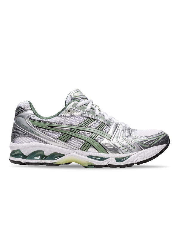 Asics' GEL-KAYANO 14 - White/Slate Grey. Køb sneakers her.