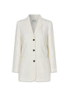 GaleMD slanke blazer - Zacht Wit-Blazers-Modström-Butler Loftet
