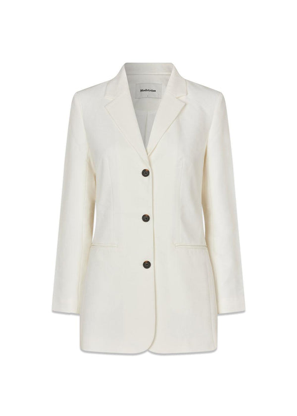 GaleMD slanke blazer - Zacht Wit-Blazers-Modström-Butler Loftet
