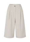Galemd linen long shorts - Beige Melange-Shorts-Modström-Butler Loftet