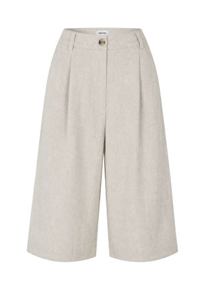 Galemd linen long shorts - Beige Melange