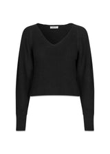GalenMD korte v-hals - Zwart-Knitwear-Modström-Butler Loftet