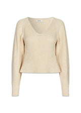 GalenMD korte v-hals - Summer Sand-Knitwear-Modström-Butler Loftet
