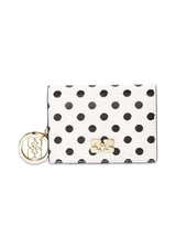 Ganni Bou Card Holder With Flap Print Dots - Egret-Wallet/Purse-Ganni-Butler Loftet