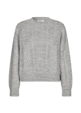 GrannonMD o-neck - Grijs Melange-Knitwear-Modström-Butler Loftet