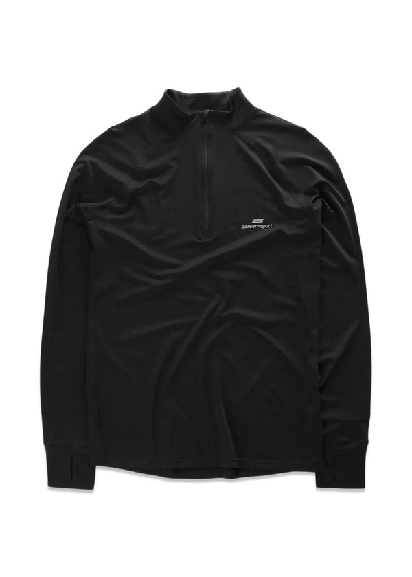 TUSSENLAAG TOP MET HALVE RITS - Zwart-Sweaters-Bareen-Butler Loftet