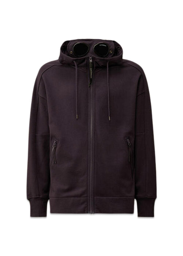 OPEN DIAGONAL RAISED FLEECE MET CAPUCHON - Zwart-Hoodies-C.P. Bedrijf-Butler Loftet