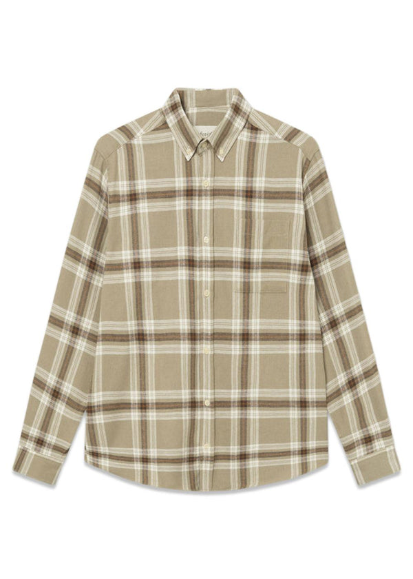 HORNET FLANNEL SHIRT - Vintage Khaki-Shirts-Forét-Butler Loftet