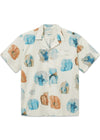 HUSH SS SHIRT - Cloud bedrukte shirts-Forét-Butler Loftet