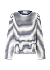 HellenMD LS stripe t-shirt - Soft Navy Stripe-T-shirts-Modström-Butler Loftet