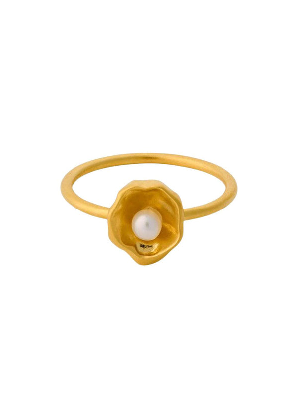 Hidden Pearl Ring - Goldplated-Jewellery-Pernille Corydon-Butler Loftet
