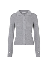 HirokiMD cardigan - Grey Melange-Knitwear-Modström-Butler Loftet