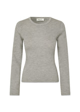 HirokiMD o-neck - Grijs Melange-Knitwear-Modström-Butler Loftet