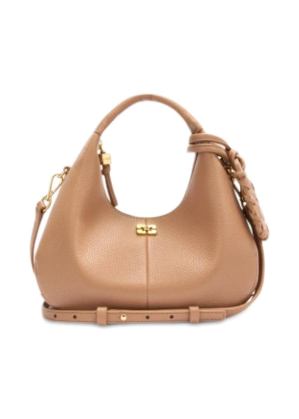 Hobo Mini Grained - Tawny Birch-Bags-Ganni-Butler Loftet