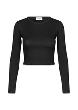 IgorMD LS crop top - Black-T-shirts-Modström-Butler Loftet