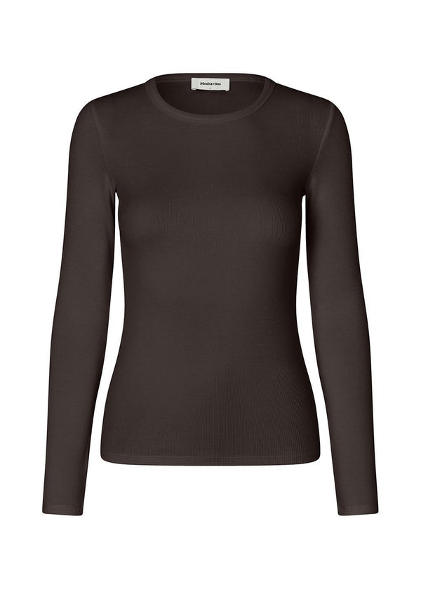 Igormd LS t-shirt - Seal Brown-T-shirts-Modström-Butler Loftet