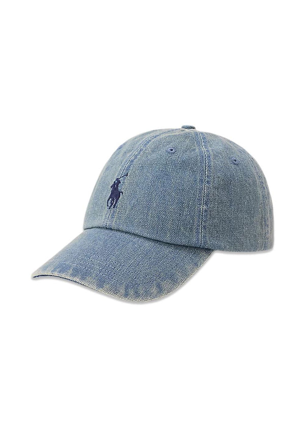 Indigo Denim Ball Cap - Blauw-Accessoires-Ralph Lauren-Butler Loftet
