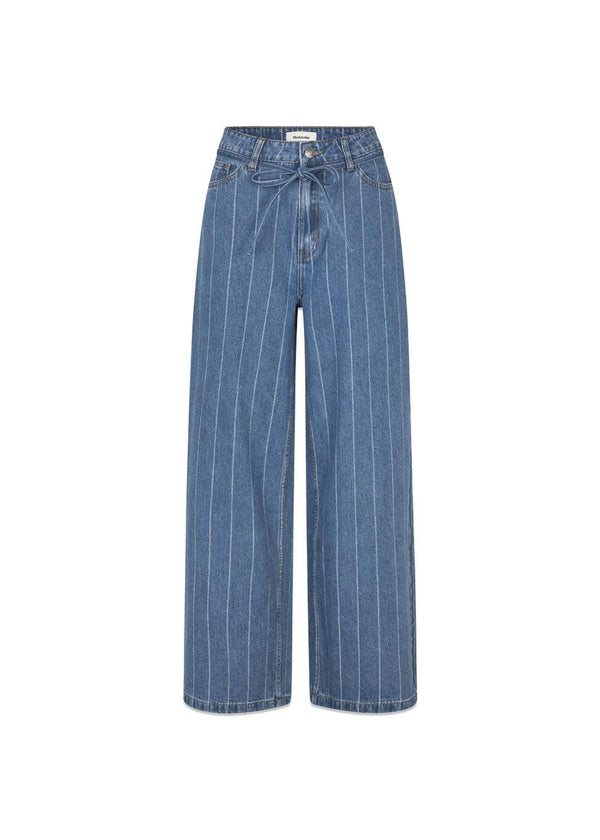 Isoldemd jacquard broek - Jacquard Stripe-Pants-Modström-Butler Loftet