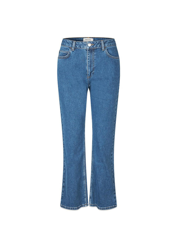 Isoldemd effen cropped jeans - Distressed Blue-Jeans-Modström-Butler Loftet